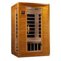 Infrared Sauna Built for Daily Wellness, Low EMF Carbon Panels, Canadian Hemlock Wood, Bluetooth Audio