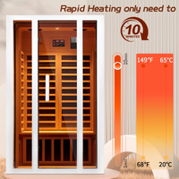 FAR Infrared Sauna Built for Home Wellness, 6 Carbon Heaters, Digital Control, Bluetooth Speaker