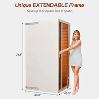 FAR Infrared Sauna Built for Home Wellness, 6 Carbon Heaters, Digital Control, Bluetooth Speaker