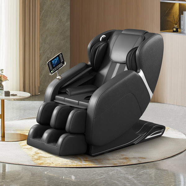 Full Body Deep Tissue Massage Chair, Foot Massage, 8 fixed massage rollers, touch screen