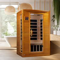 Infrared Sauna Built for Daily Wellness, Low EMF Carbon Panels, Canadian Hemlock Wood, Bluetooth Audio