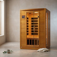 Andora 2-Person Low EMF FAR Infrared Sauna, Canadian Hemlock — Studio Shot
