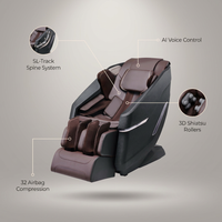 Full Body Massage Chair Zero Gravity 3D Shiatsu Recliner Sl-Track Heat, AI Voice — infographic