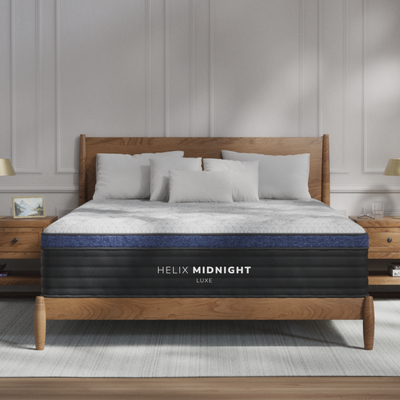 Helix Midnight Luxe Mattress with GlacioTex™ Cooling Cover, Zoned Lumbar Support